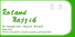 roland majzik business card